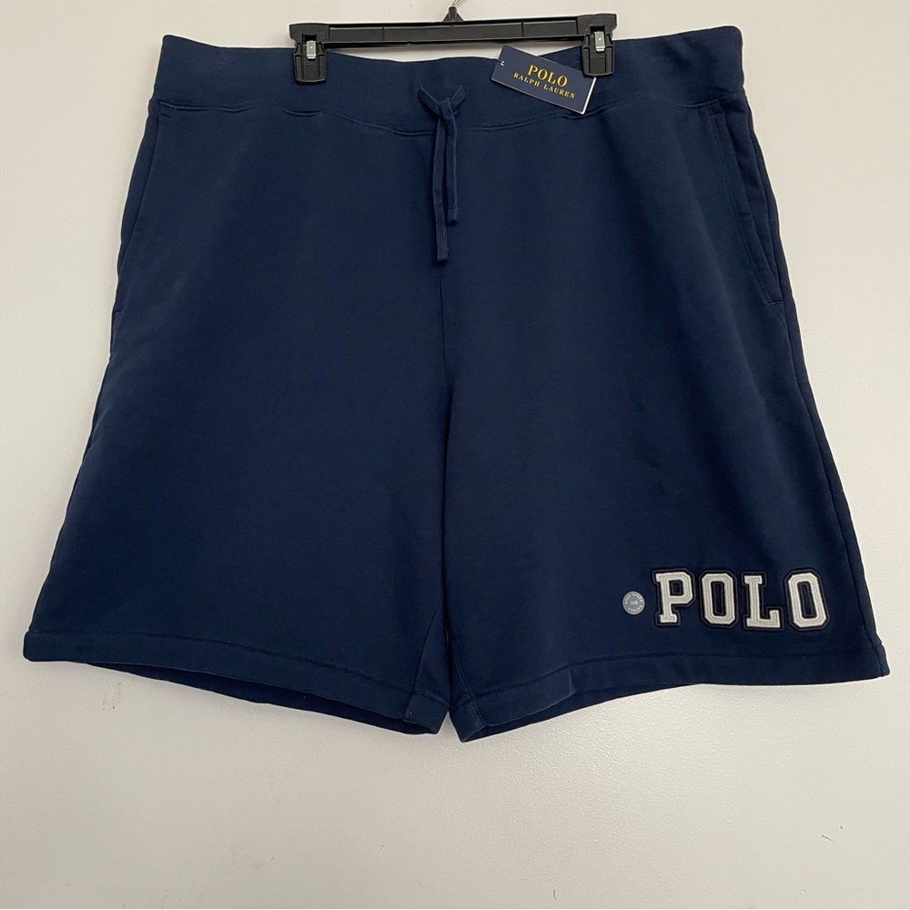 Men’s Polo Ralph Lauren Logo Fleece Shorts Newport Navy Big & Tall  Size 3XB